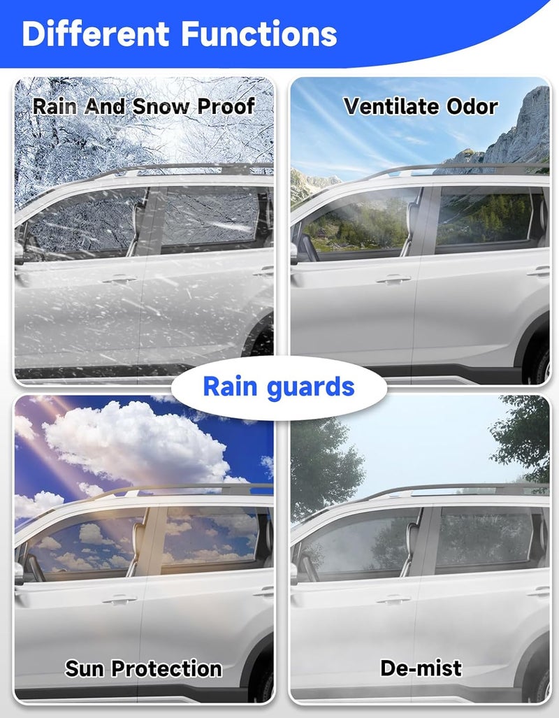 Breejoy in-Channel Window Rain Guards Fit for Subaru Forester 2019 2020 2021 2022 2023 2024,Extra Durable Rain Guards Visors Vent Visors Window Deflector Vent Shades Car Accessories -4 pcs - Image 4